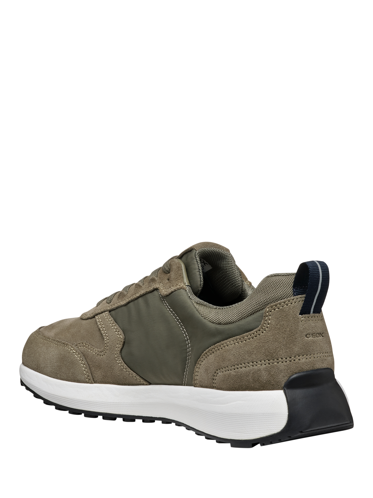 Product image 3 of 6, which shows Geox Volpiano Suede Mesh Trainers, Sage, EU39
