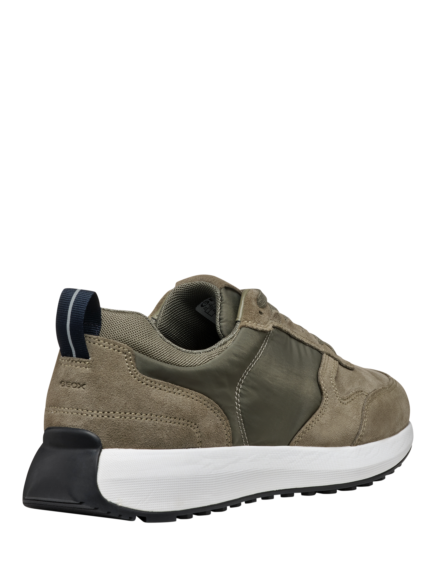 Product image 4 of 6, which shows Geox Volpiano Suede Mesh Trainers, Sage, EU39