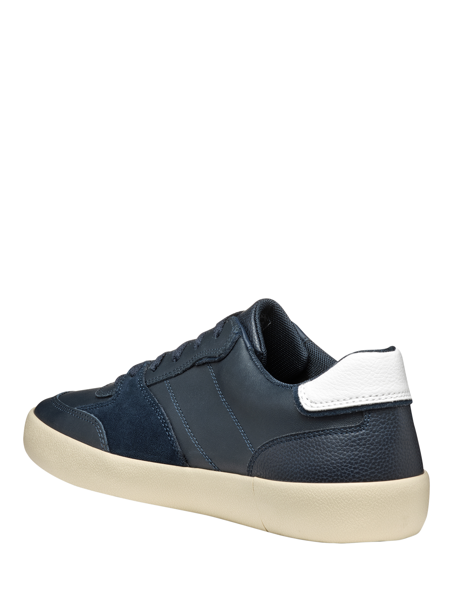 Product image 3 of 6, which shows Geox Affile Leather Low Cut Trainers, Navy/White, EU41