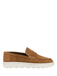 Geox Spherica ECUB-1 Suede Platform Loafers, Toffee