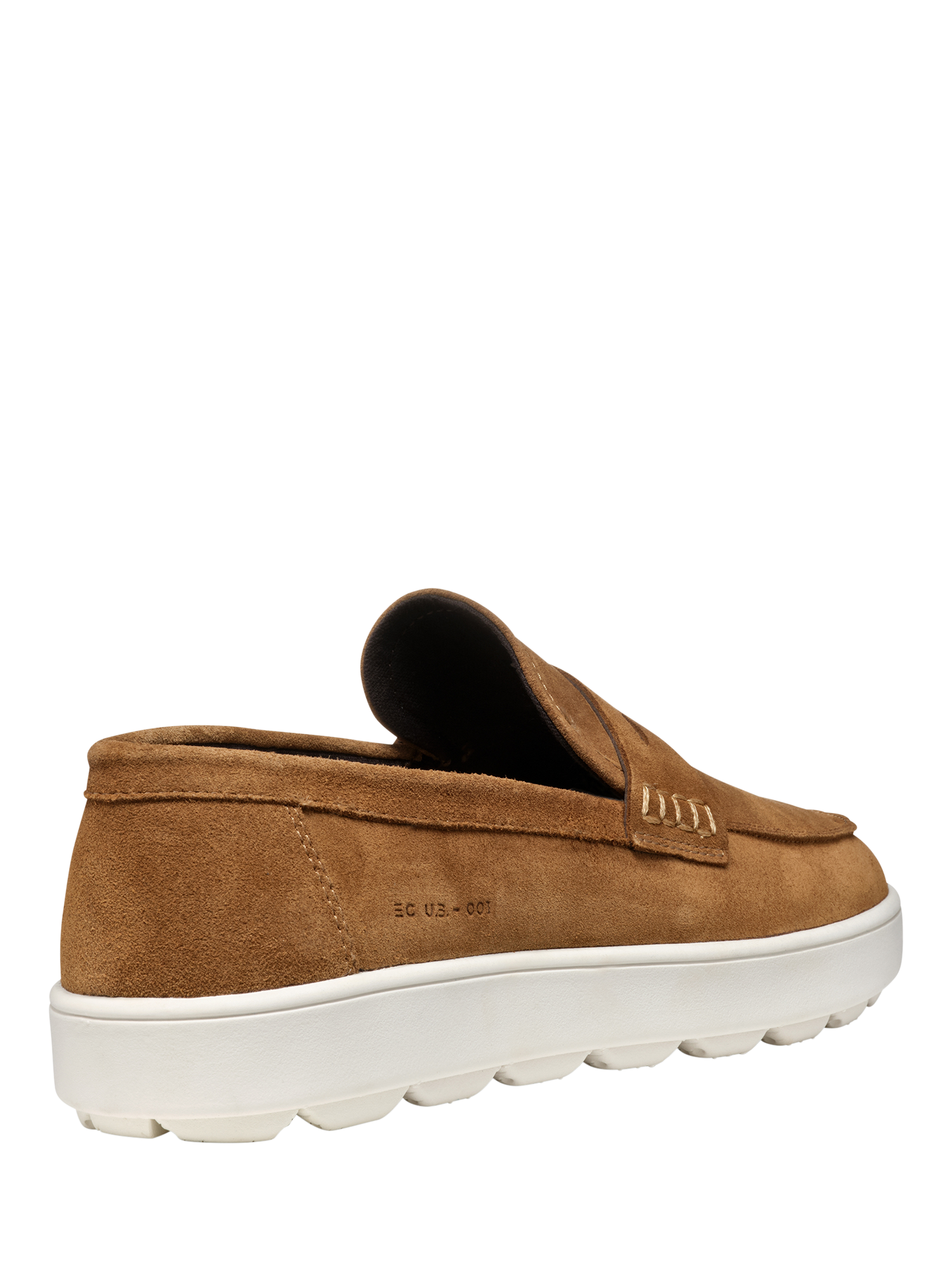 Product image 4 of 6, which shows Geox Spherica ECUB-1 Suede Platform Loafers, Toffee, EU39