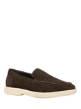 Geox Spherica EC17 Suede Loafers, Dark Brown