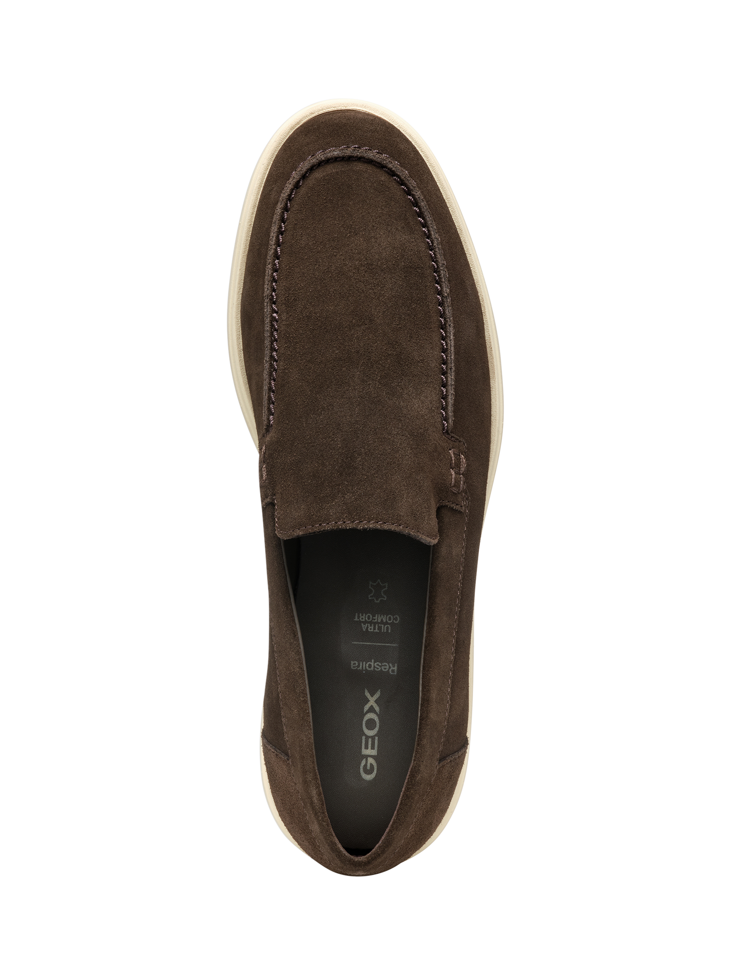 Product image 5 of 6, which shows Geox Spherica EC17 Suede Loafers, Dark Brown, EU39
