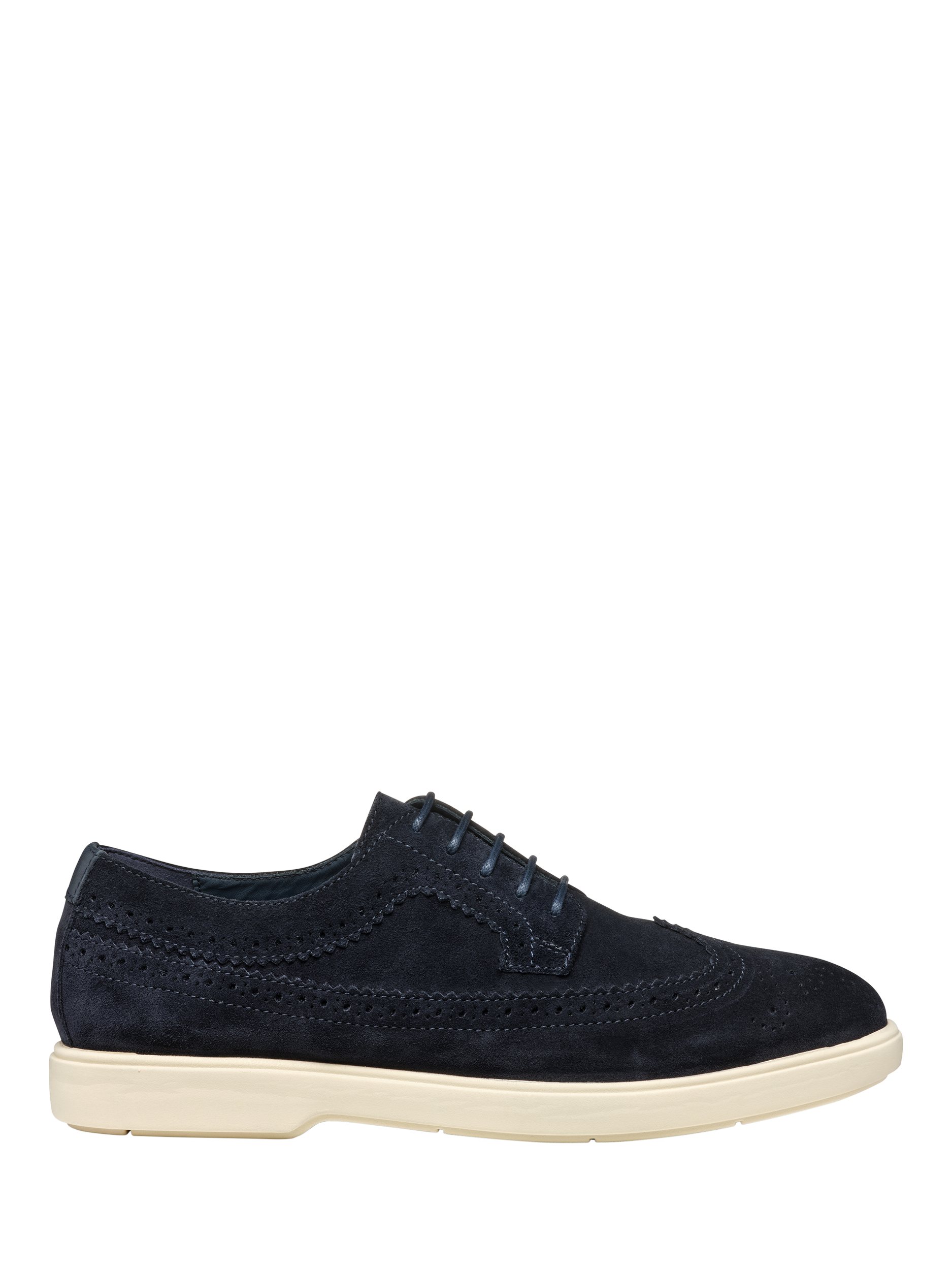 Product image 1 of 6, which shows Geox Spherica EC17 Suede Lace Up Trainers, Dark Navy, EU41