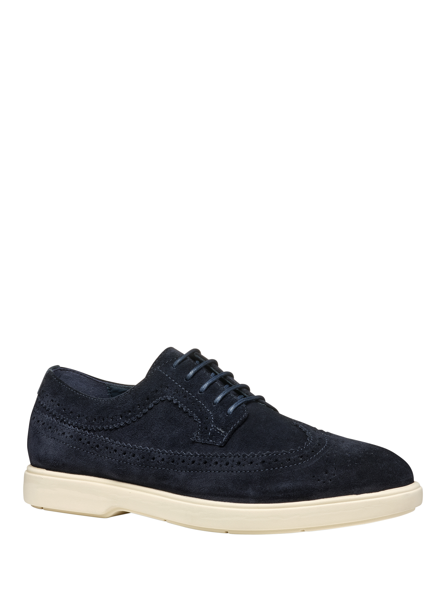 Product image 2 of 6, which shows Geox Spherica EC17 Suede Lace Up Trainers, Dark Navy, EU41