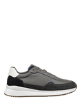 Geox Branthon Suede Blend Lace Up Trainers, Graphite/Dark Grey