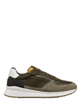 Geox Branthon Suede Blend Trainers, Sage/Military