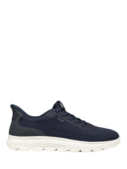 Geox Spherica PLUS Lace Up Trainers, Navy/White