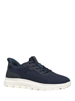 Geox Spherica PLUS Lace Up Trainers - view 2, Navy/White