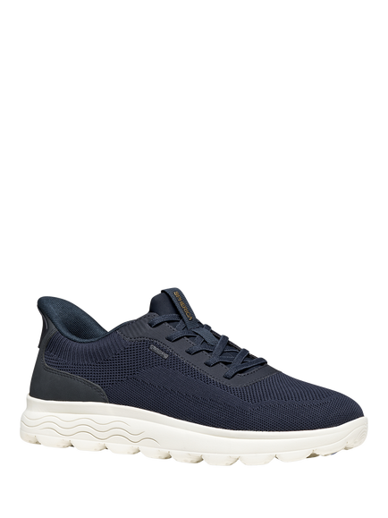 Geox Spherica PLUS Lace Up Trainers - view 2, Navy/White