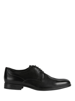 Geox Jacopo Leather Lace Up Shoes, Black, Black