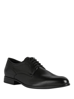 Geox Jacopo Leather Lace Up Shoes, Black - view 2, Black