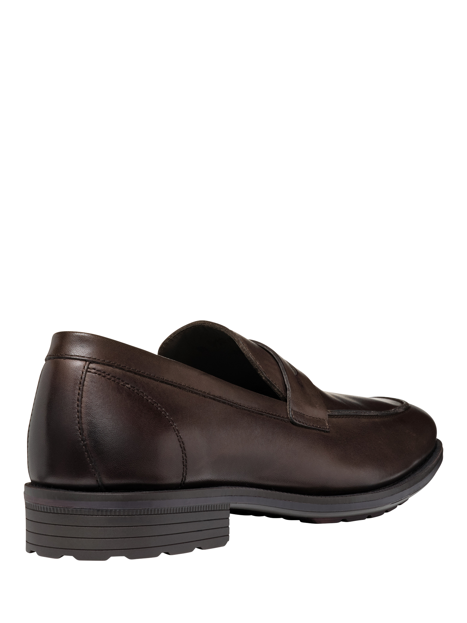 Product image 4 of 6, which shows Geox Walk Pleasure Leather Loafers, Coffee, EU39