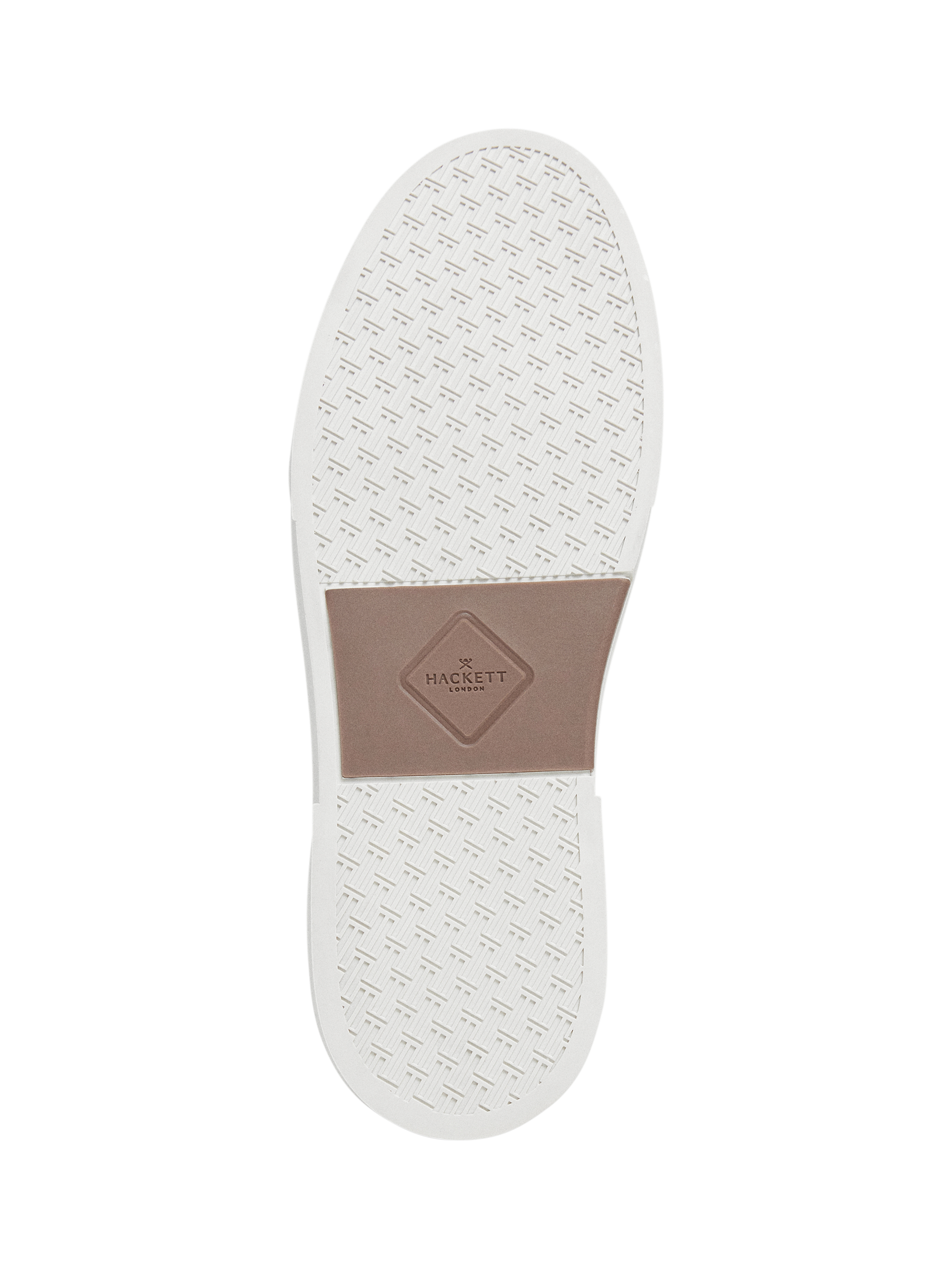 Product image 6 of 6, which shows Hackett London Leather Lace Up Trainers, White, 6