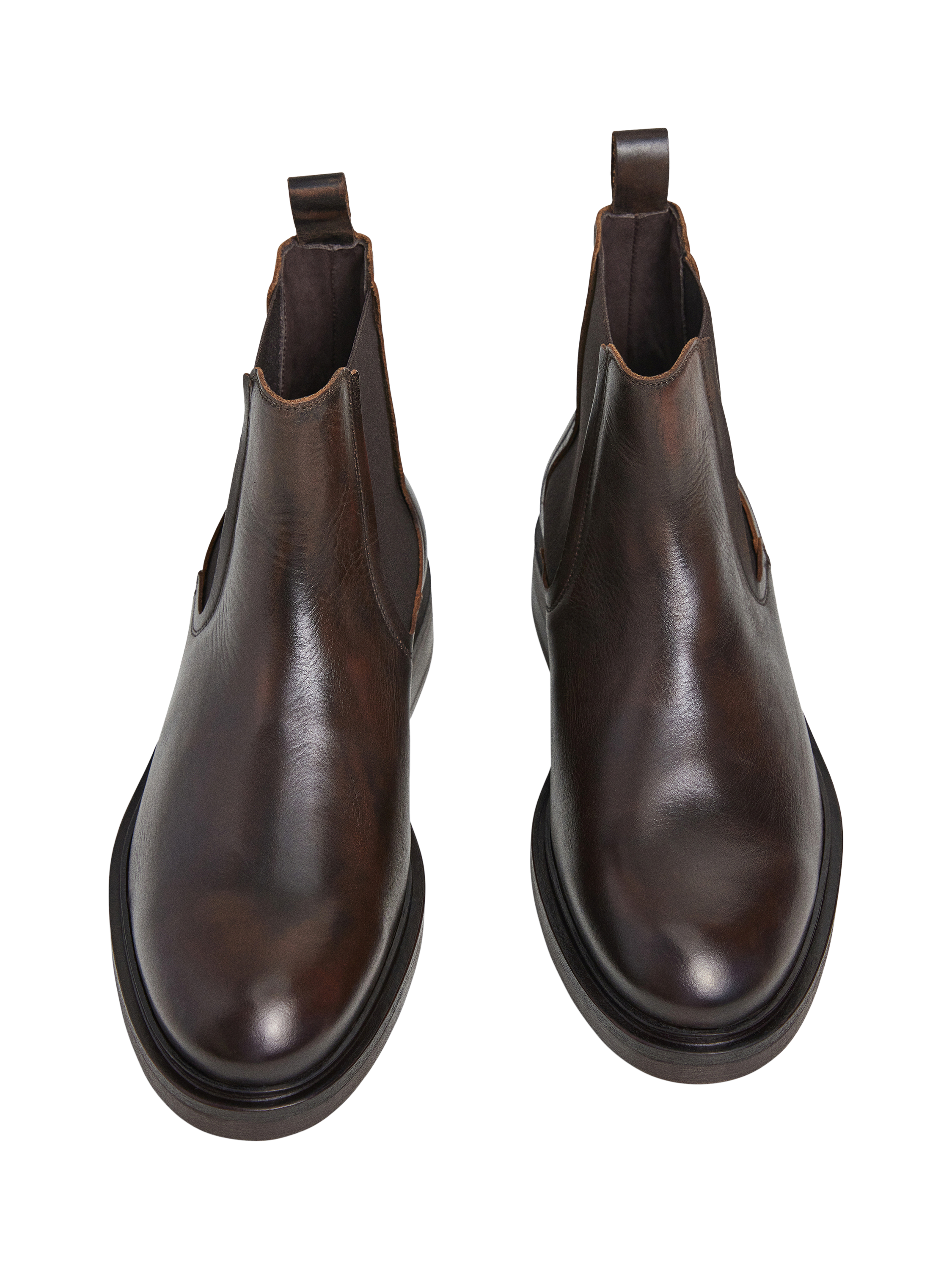 Product image 2 of 6, which shows Hackett London Leather Chelsea Boots, Dark Brown, 6