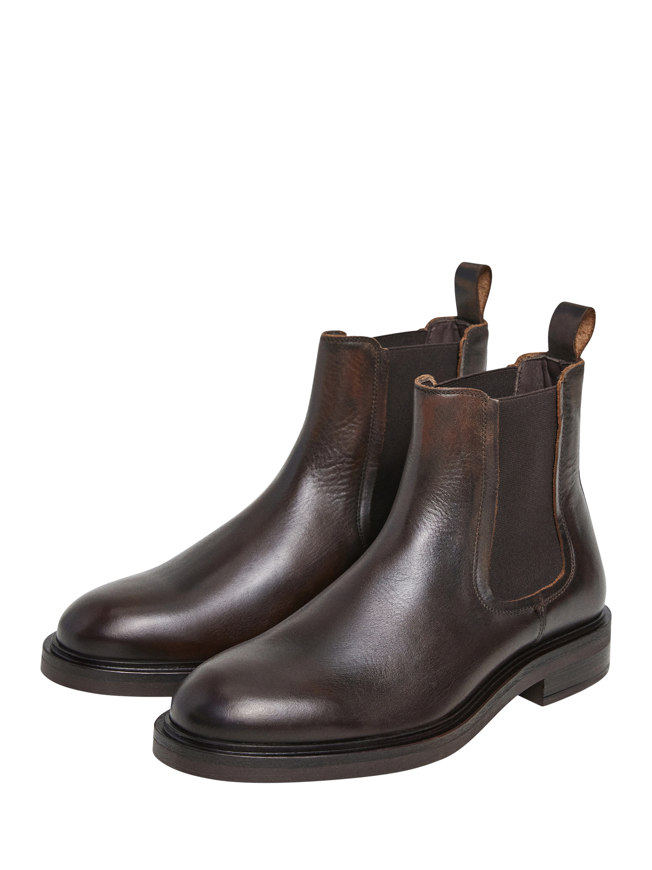 Product image 3 of 6, which shows Hackett London Leather Chelsea Boots, Dark Brown, 6