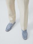 John Lewis Premium Palermo Suede Loafers, Slate