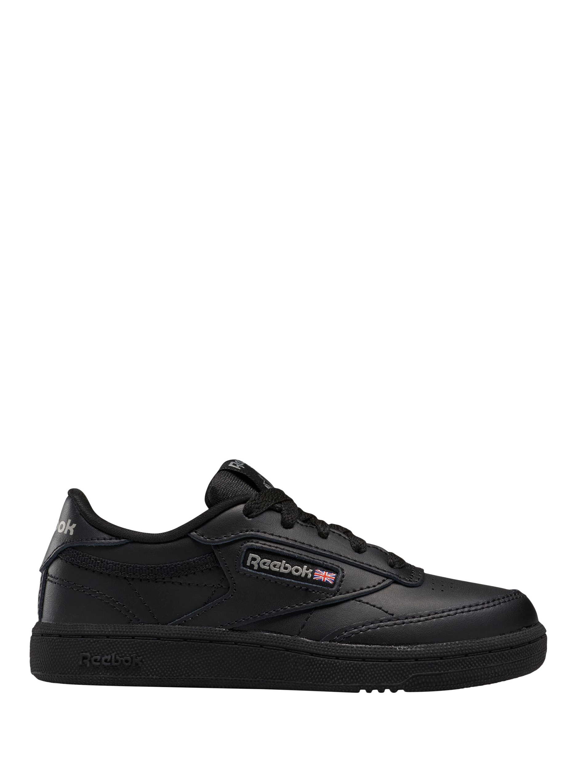 Product image 1 of 9, which shows Reebok Kids' Club Champion Leather Trainers, Black, 10 Jnr