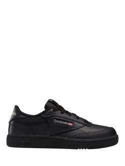 Reebok Kids' Club Champion Leather Trainers, Black, Black