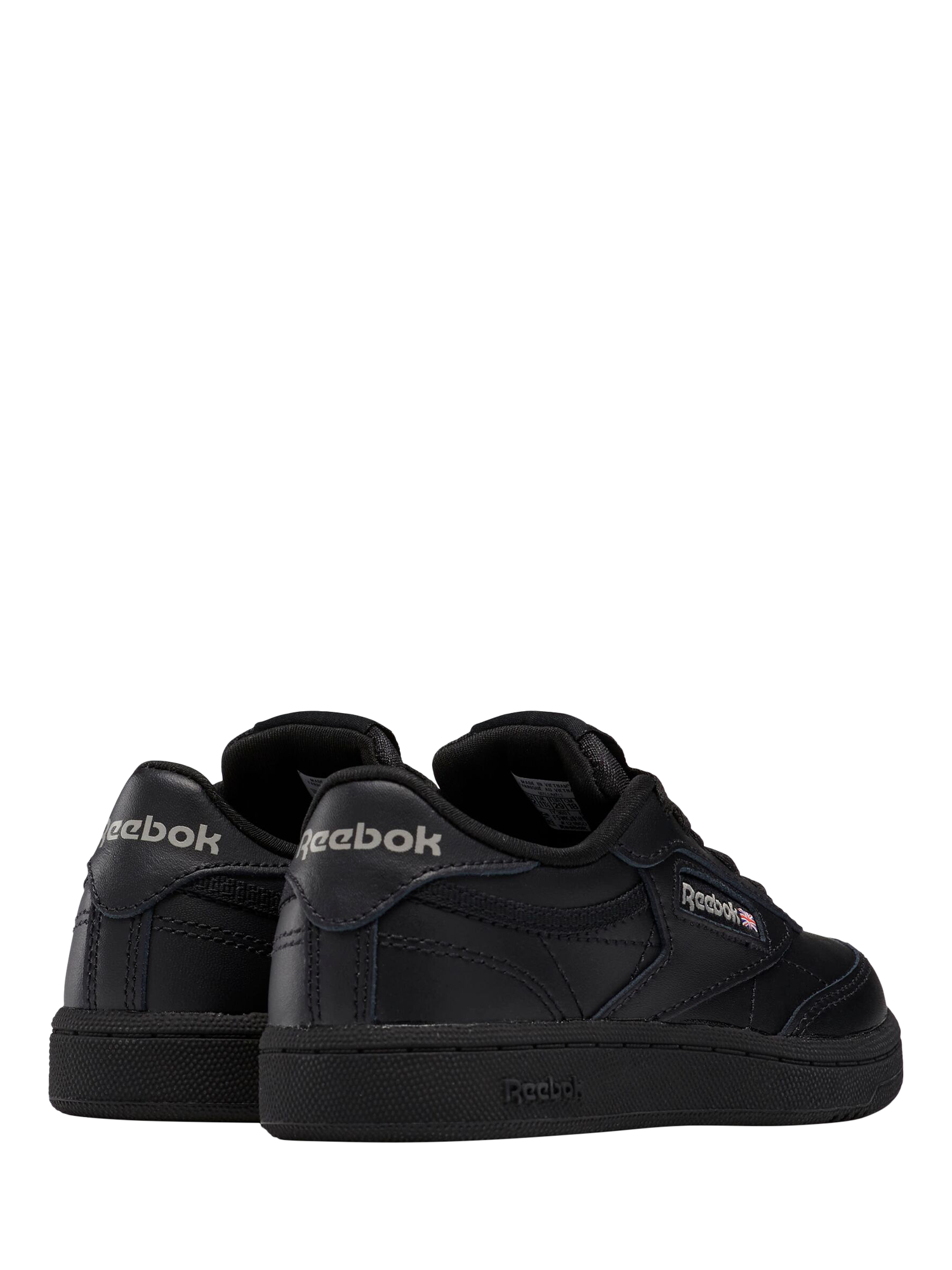 Product image 9 of 9, which shows Reebok Kids' Club Champion Leather Trainers, Black, 10 Jnr