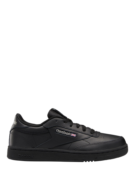 Reebok Kids' Club 85 Leather Trainers, Black, Black