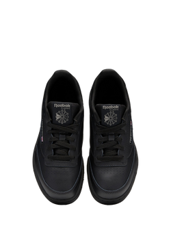 Reebok Kids' Club 85 Leather Trainers, Black - view 2, Black