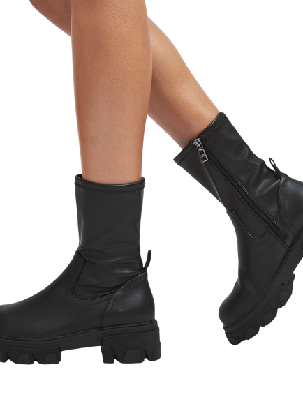 Carvela Explorer Sock Chunky Ankle Boots, Black - view 2, Black