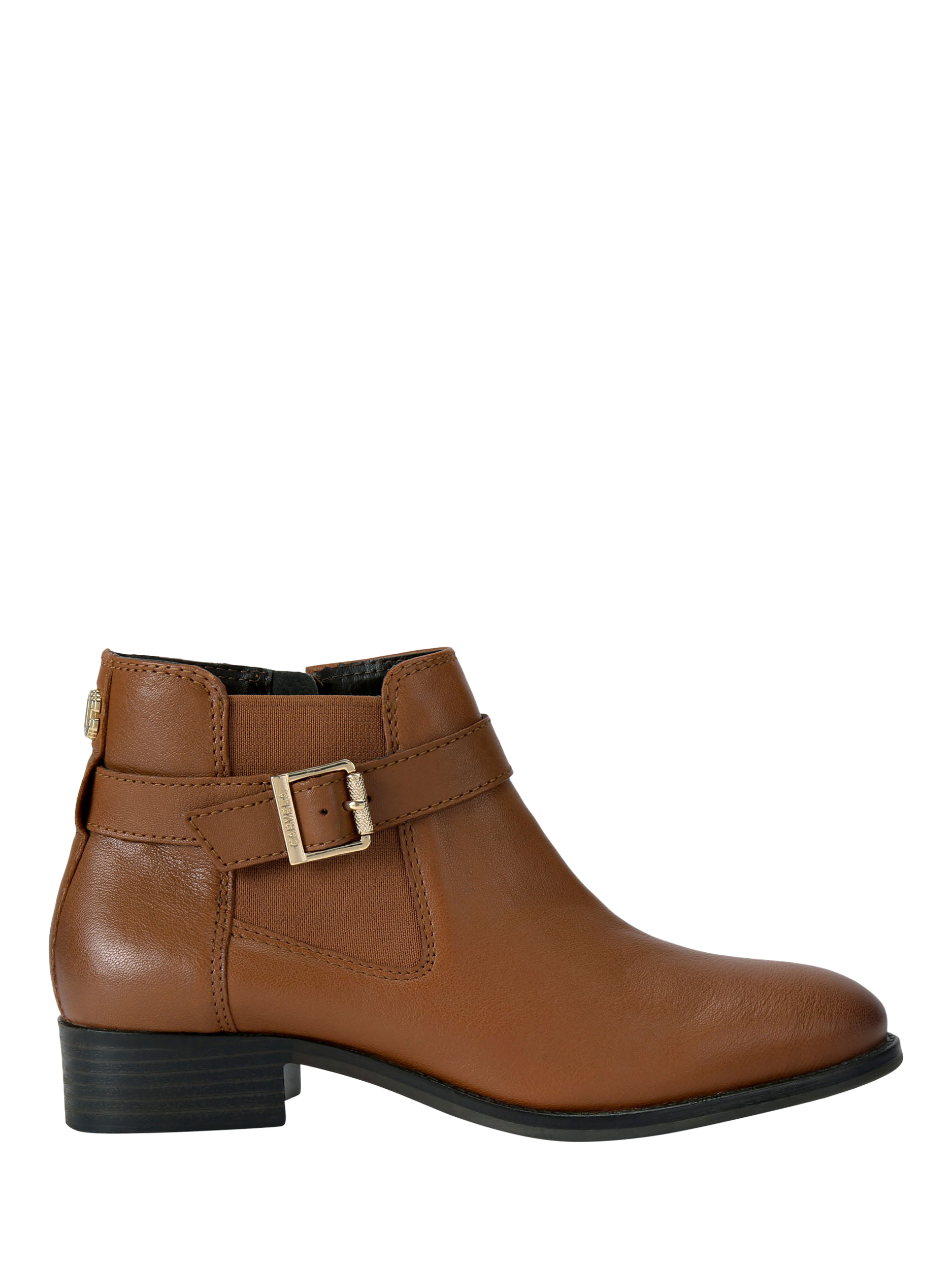 Product image 1 of 4, which shows Carvela Silver Low Leather Ankle Boots, Brown Tan, 3