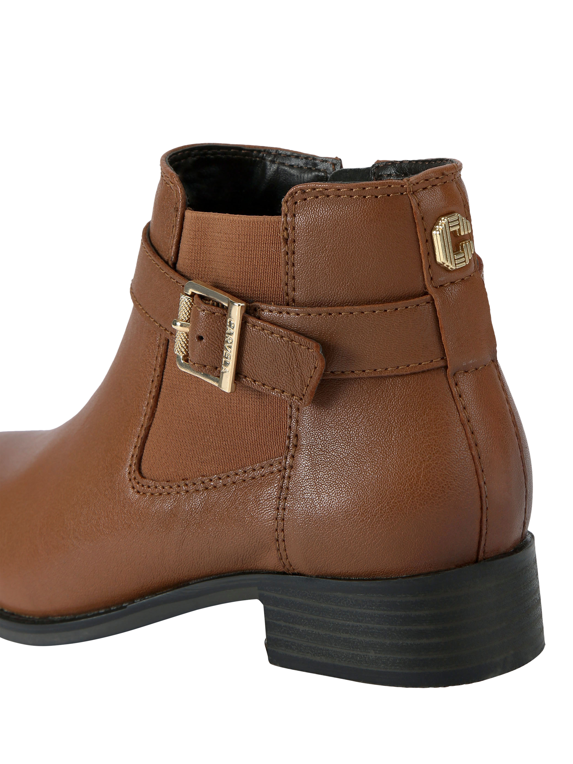 Product image 3 of 4, which shows Carvela Silver Low Leather Ankle Boots, Brown Tan, 3