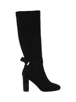 Carvela Tempt Microsuede Knee High Boots, Black, Black