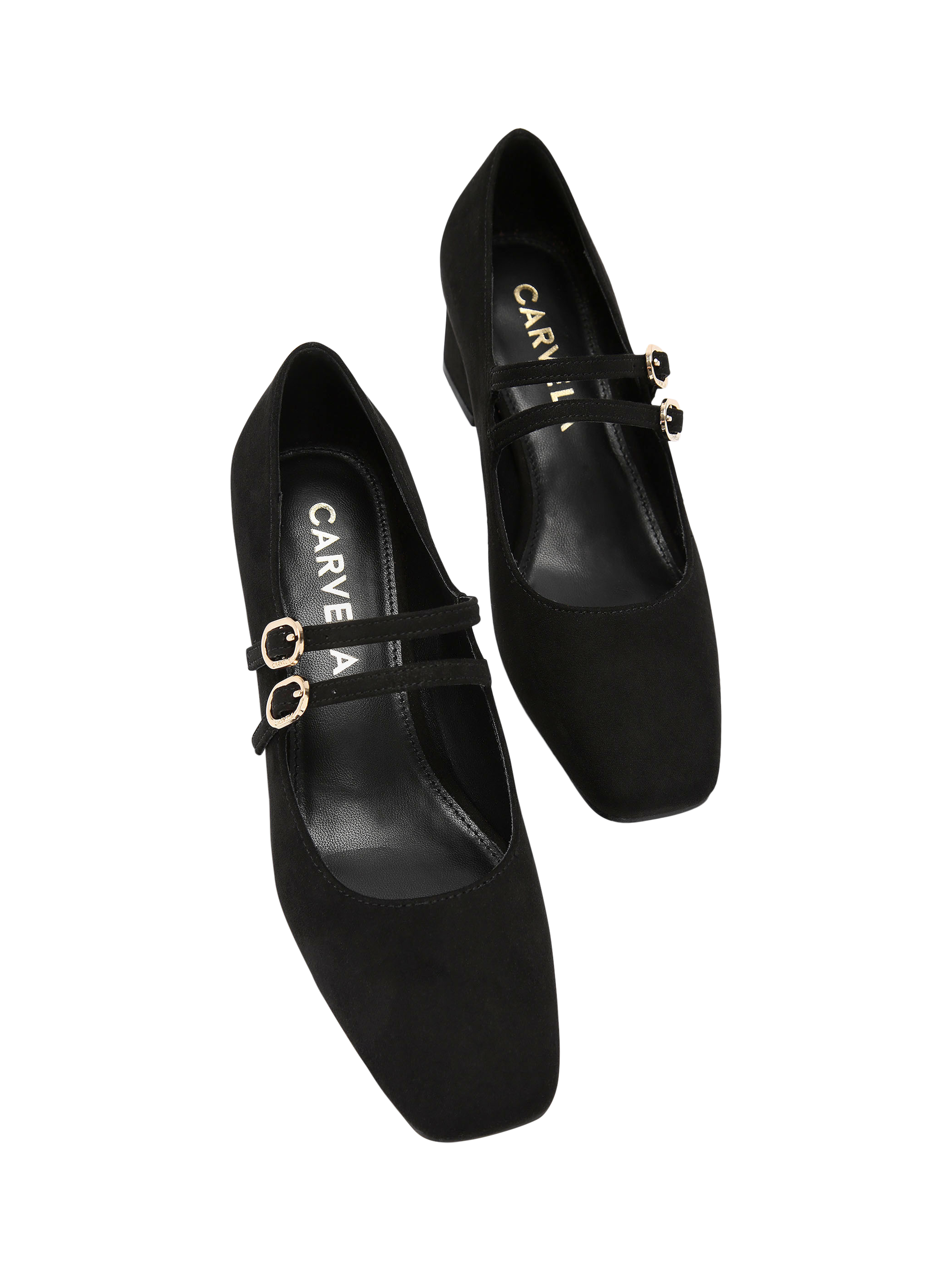 Product image 3 of 5, which shows Carvela Harp Mary Jane Courts, Black, 3