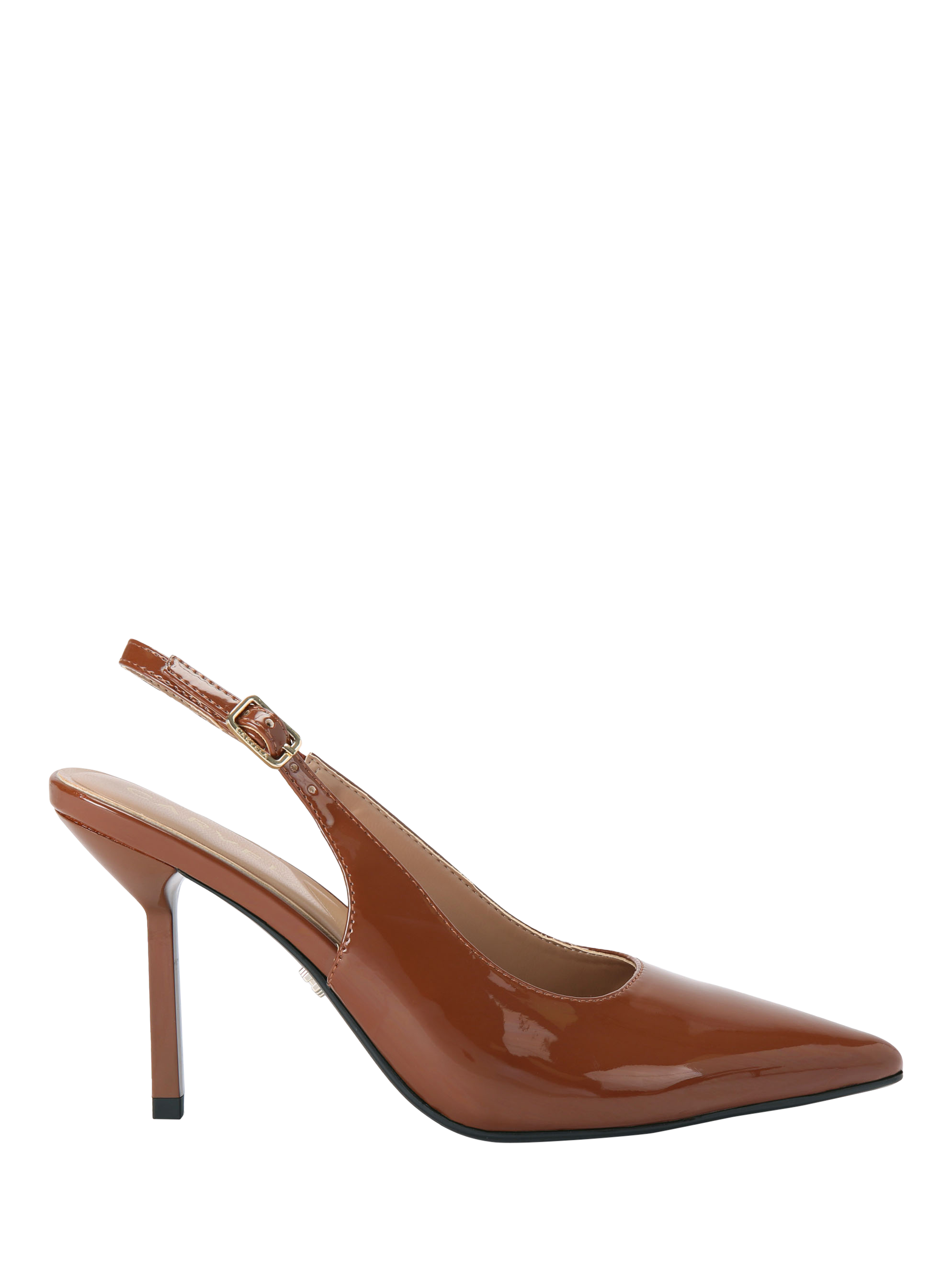 Carvela Passion Patent Slingback Court Shoes, Brown Mid