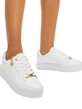 Carvela Statement Zip Trainers, White