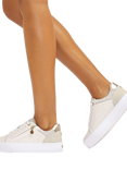 Carvela Statement Zip Trainers, Natural/Multi