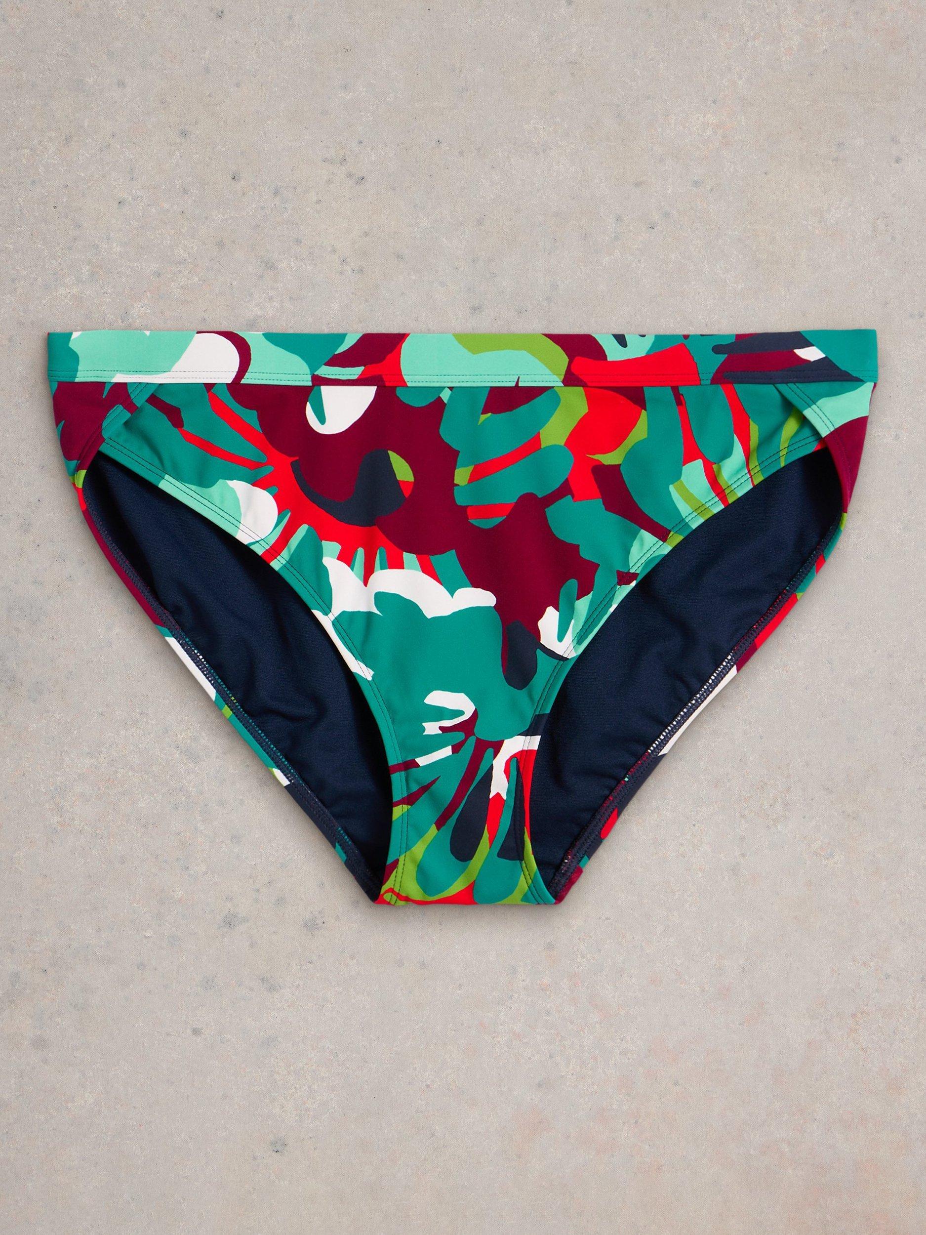 Product image 5 of 6, which shows White Stuff Tabitha Bikini Bottoms, Navy/Multi, 14