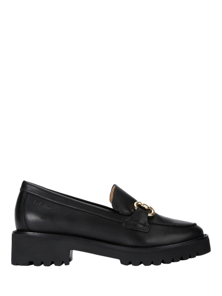 Carvela Chester Leather Slip On Loafers, Black, Black