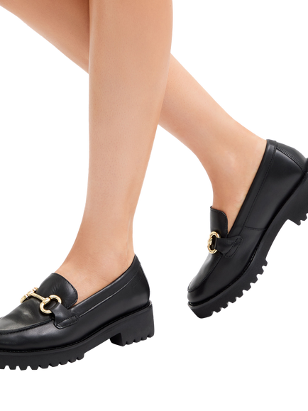 Carvela Chester Leather Slip On Loafers, Black - view 2, Black