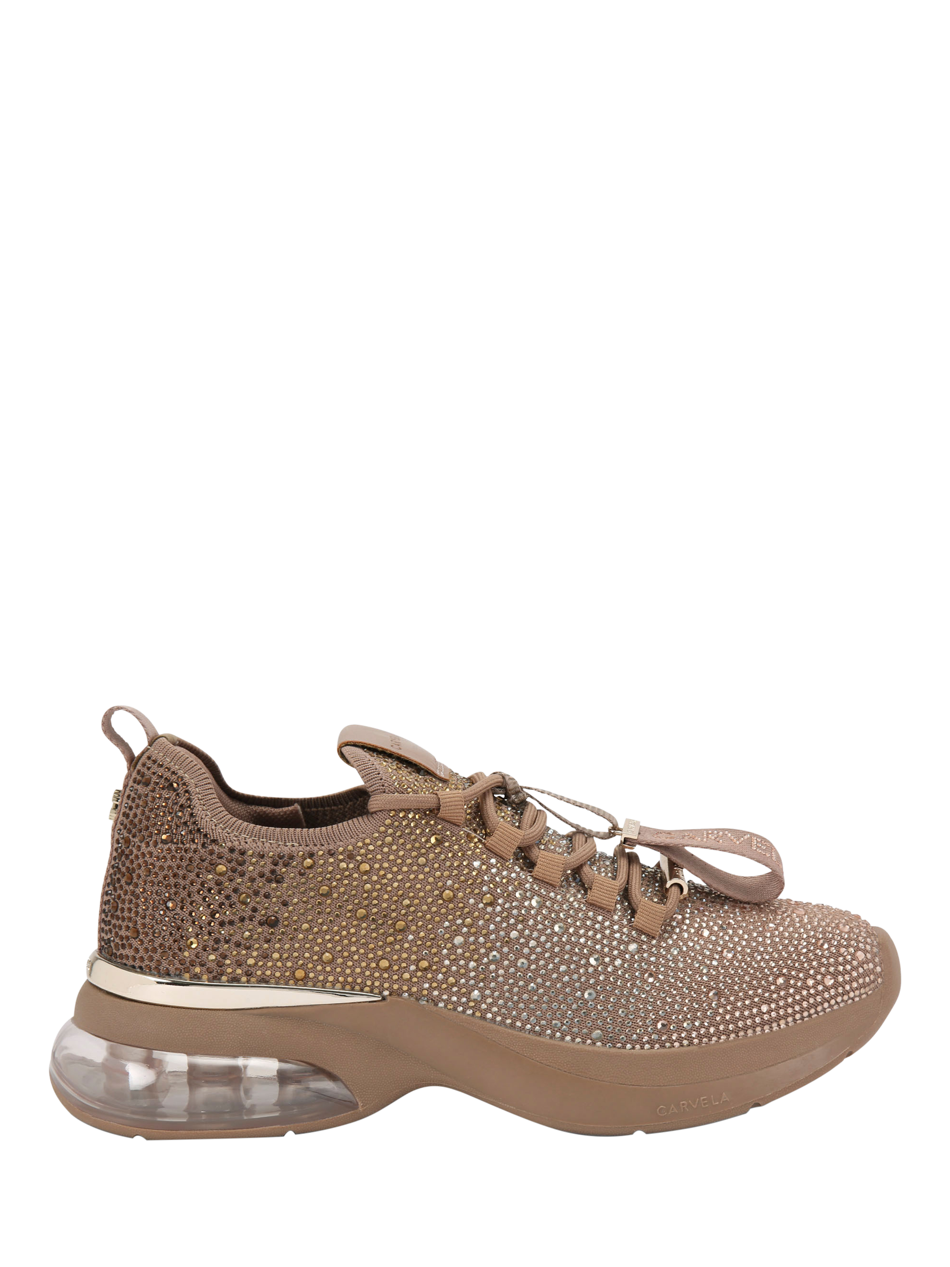 Carvela Cosmic Bubble Embellished Trainers Natural Taupe