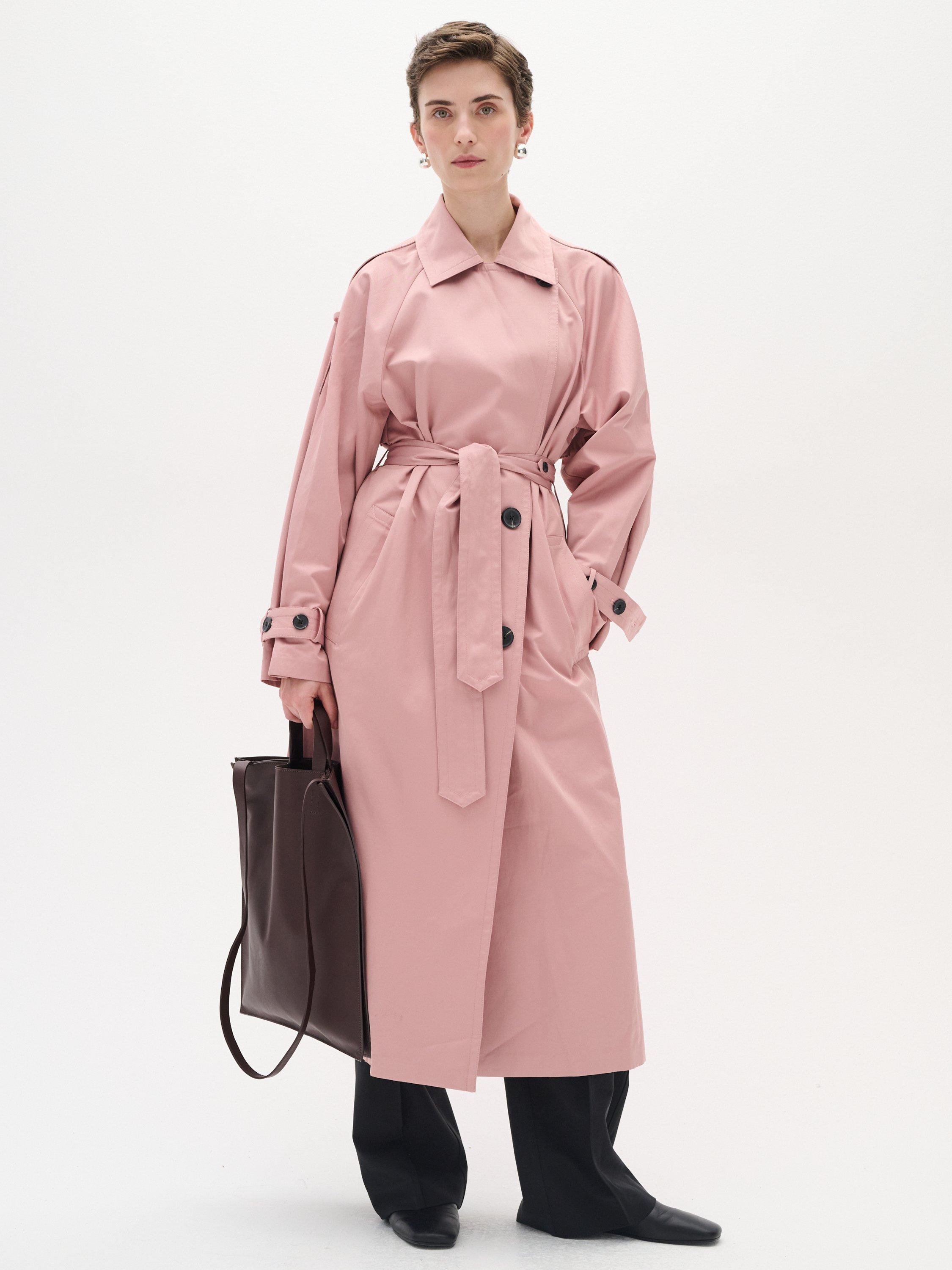 Product image 1 of 6, which shows InWear Umaya Belted Trench Coat, Pink, 12