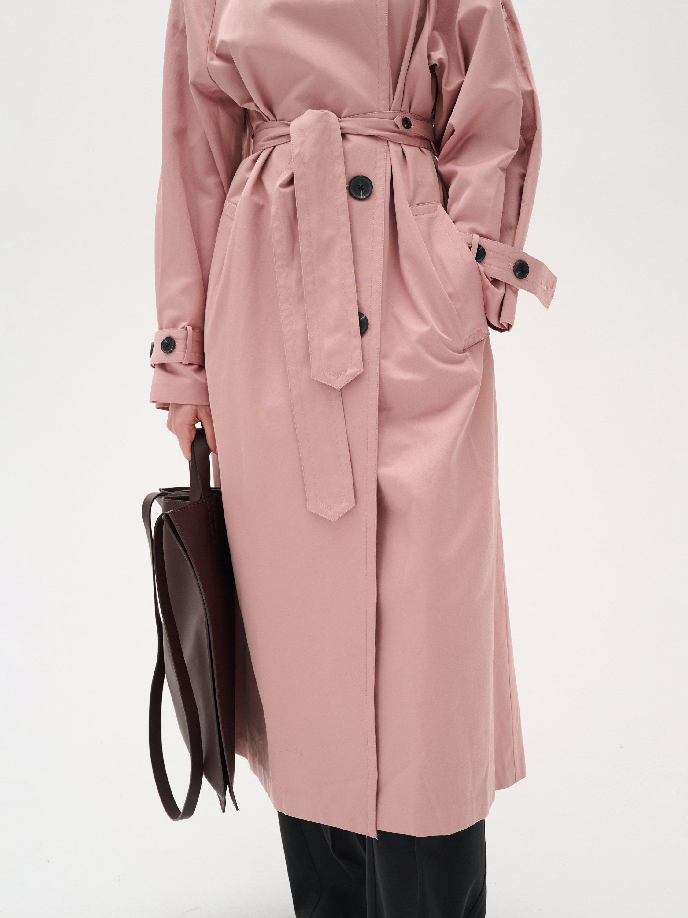 Product image 4 of 6, which shows InWear Umaya Belted Trench Coat, Pink, 12