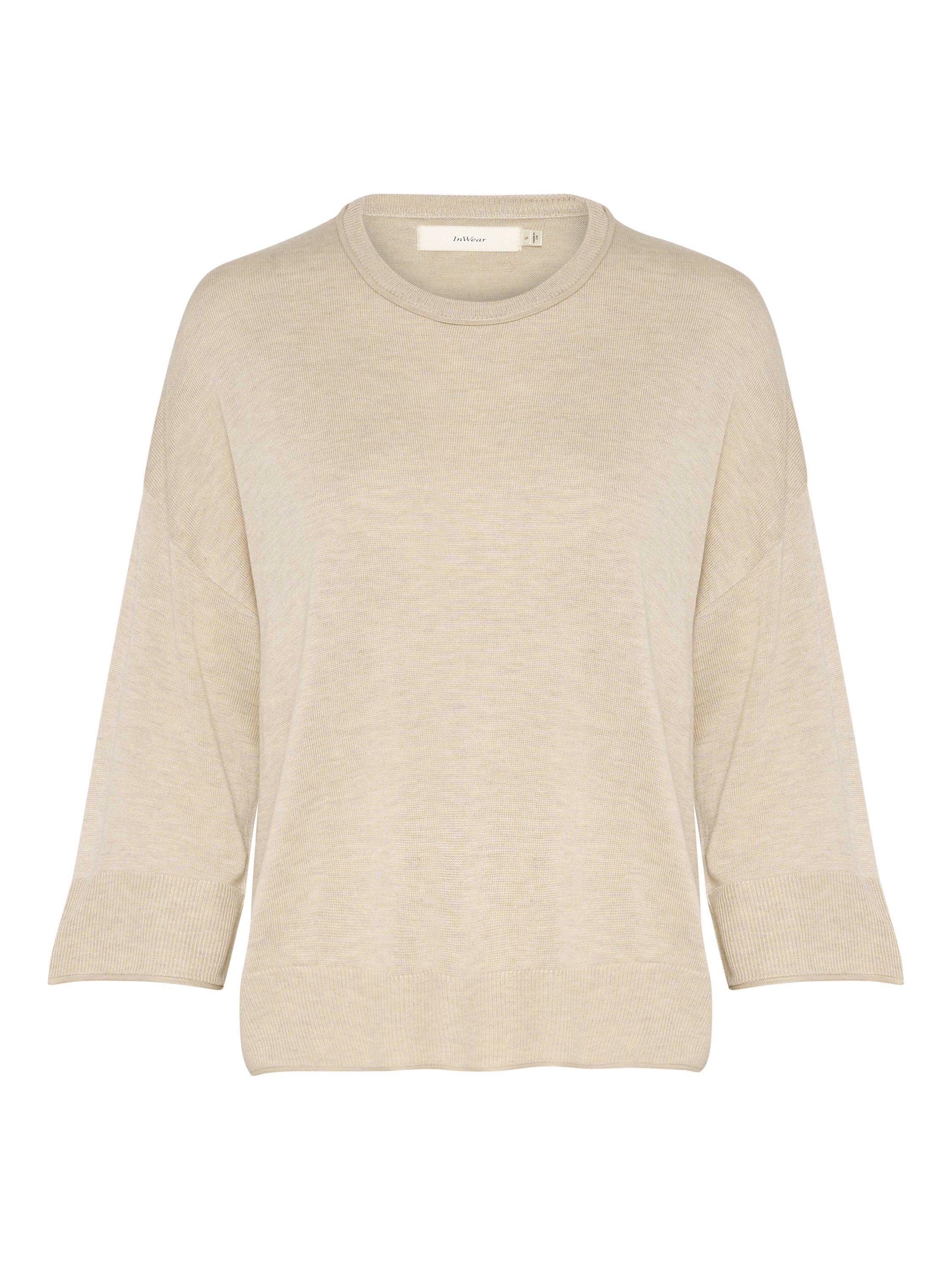 Product image 4 of 5, which shows InWear Ilze Round Neck Jumper, Haze Melange, S