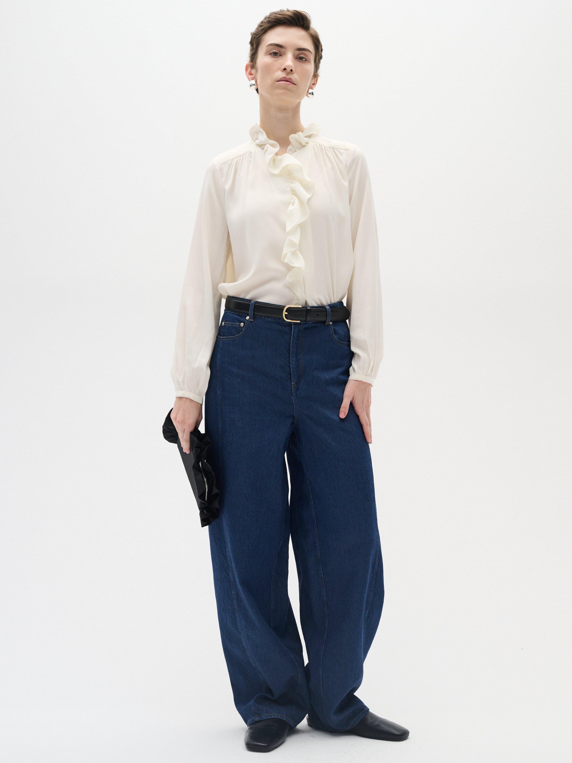 Product image 3 of 6, which shows InWear Videnza Ruffles Shirt, Whisper White, 12