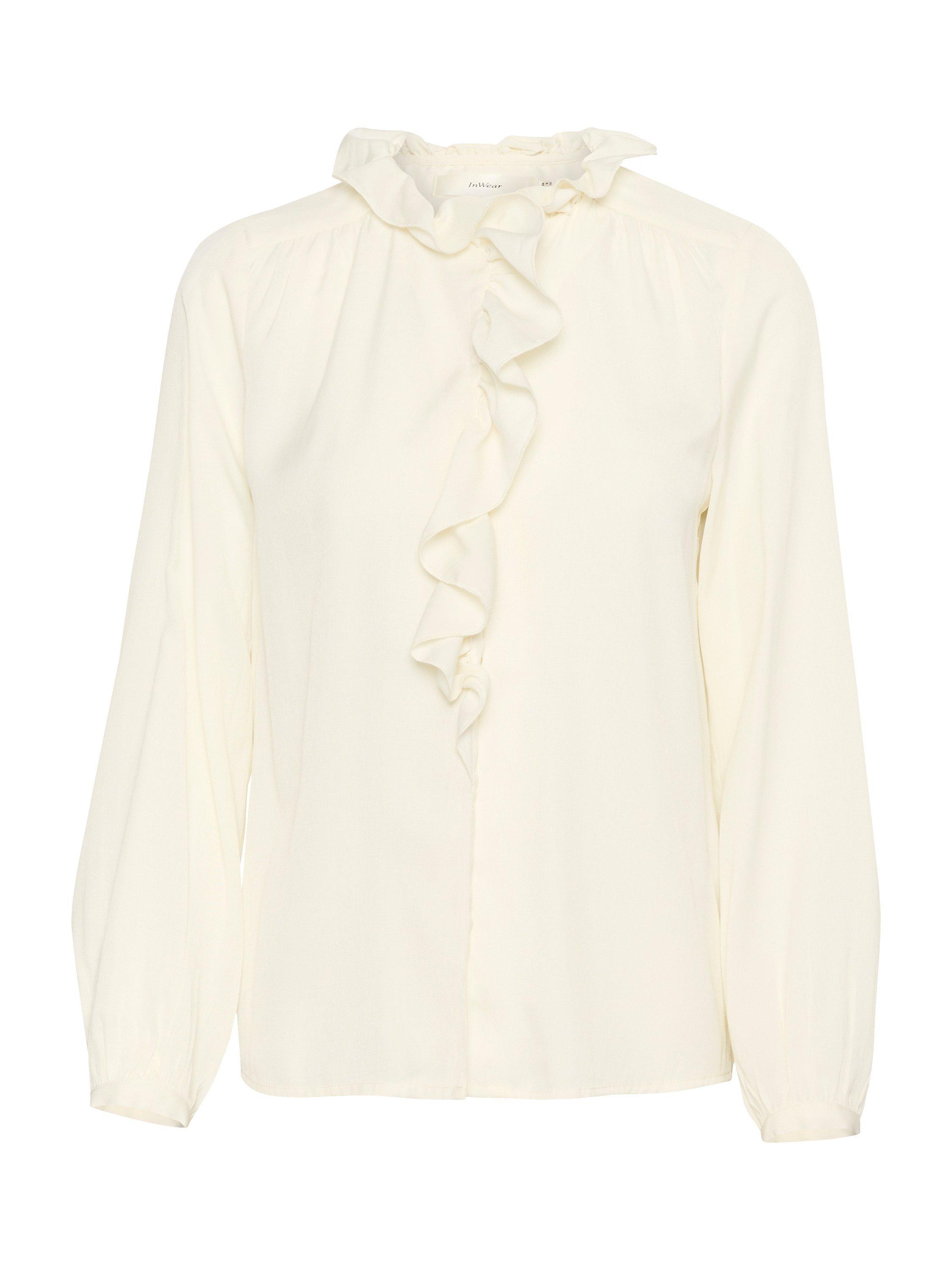 Product image 5 of 6, which shows InWear Videnza Ruffles Shirt, Whisper White, 12