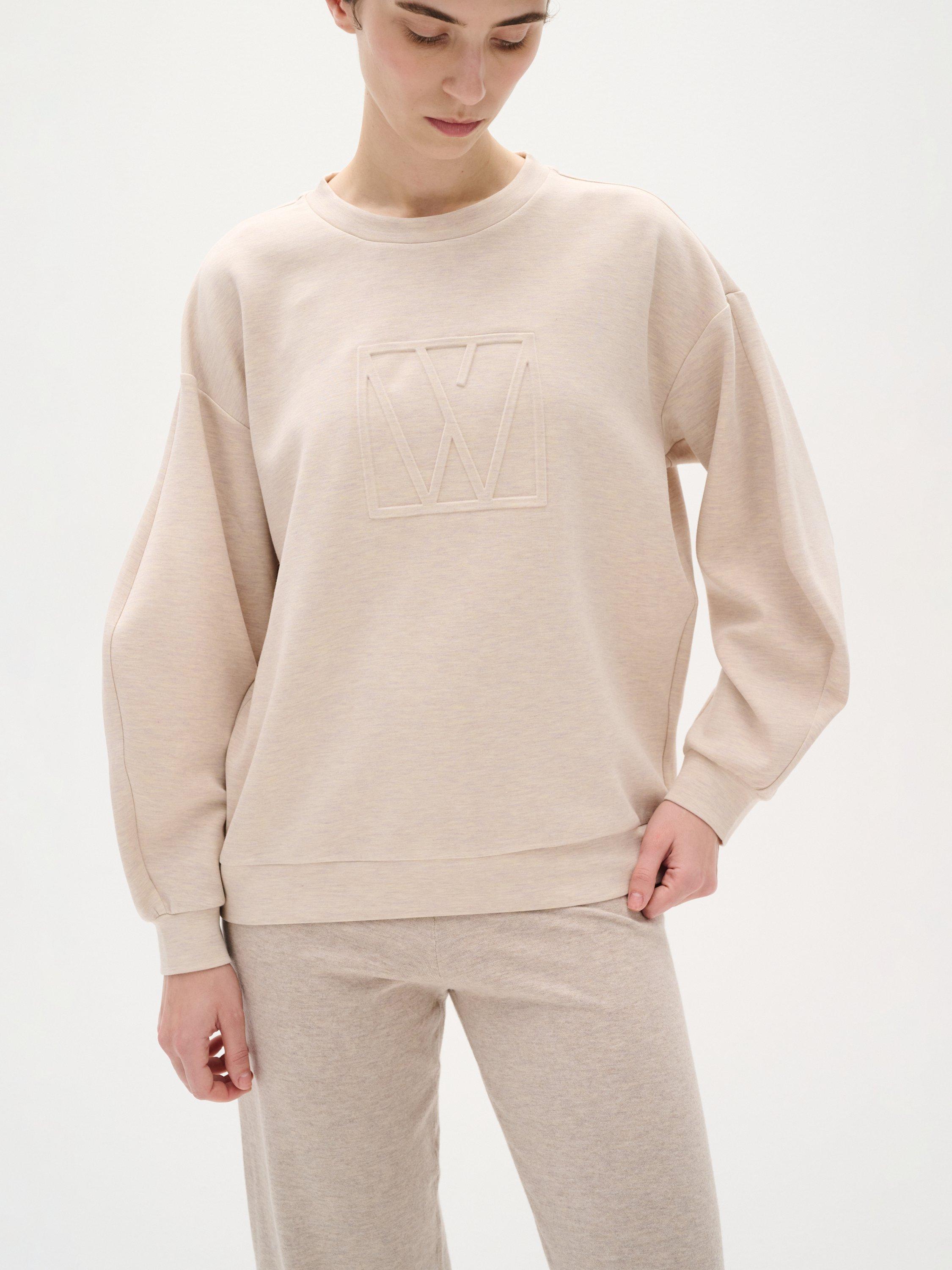 Product image 1 of 6, which shows InWear Laicent Logo Sweatshirt, Vanilla Melange, S