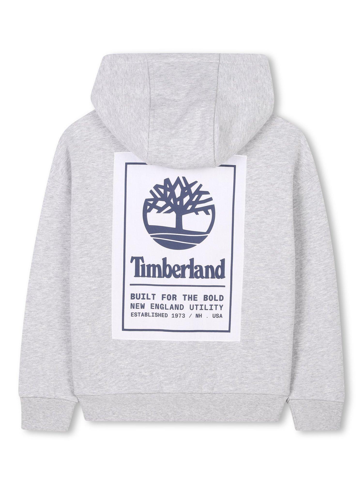 Product image 2 of 2, which shows Timberland Kids' Logo Zip-Up Hoodie, Chine Grey, 4 years