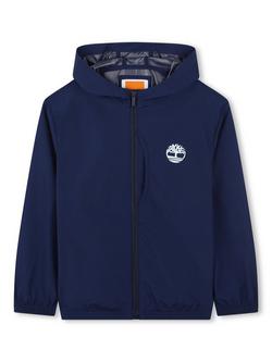 Timberland Kids' Hooded Windbreaker Jacket, Medieval Blue, Medieval Blue
