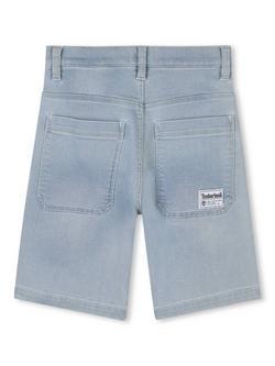 Timberland Kids' Loose Fit Denim Bermuda Shorts, Bleach Blue - view 2, Bleach Blue
