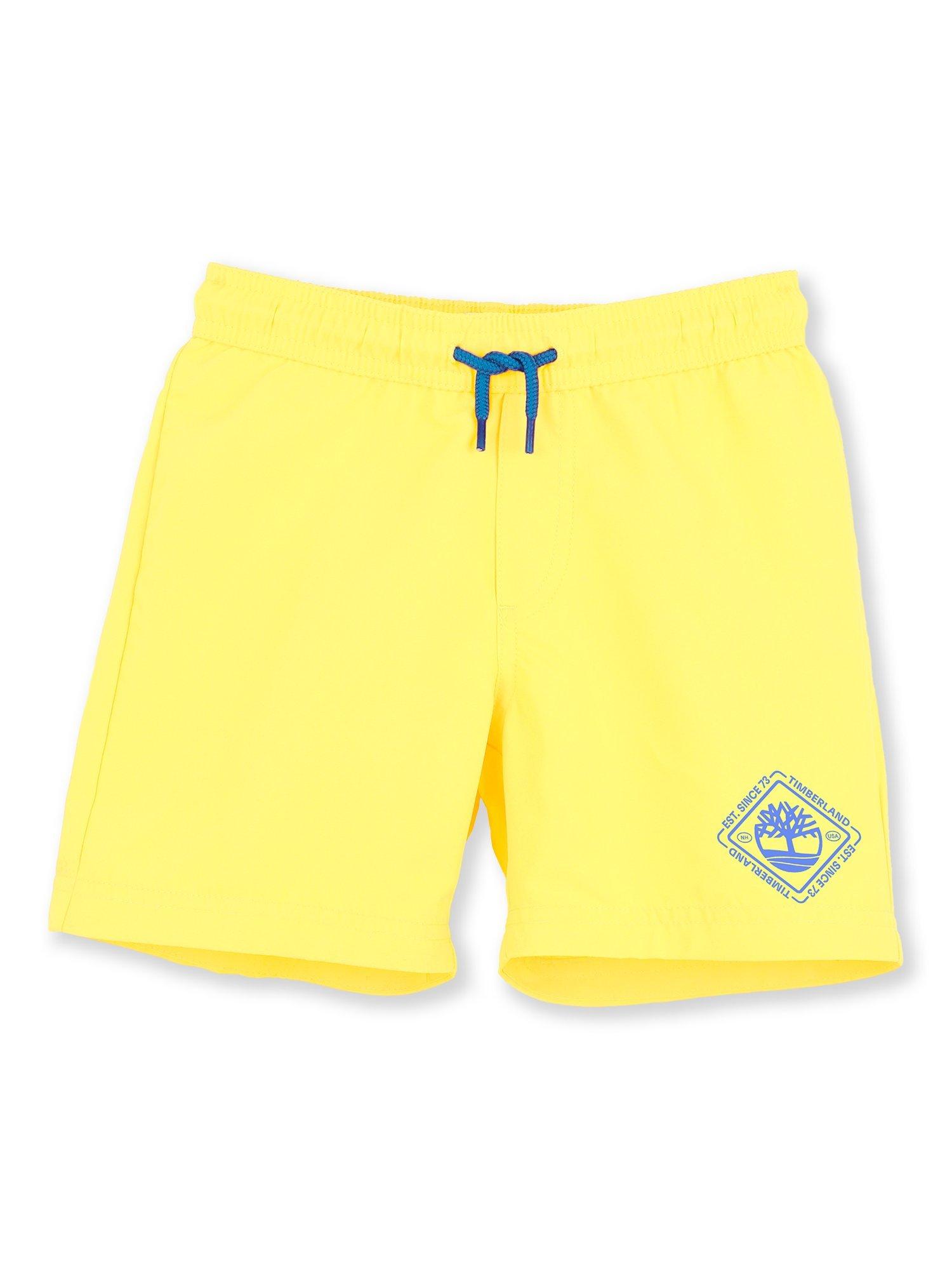 Product image 1 of 2, which shows Timberland Kids' Drawstring Swim Shorts, Straw Yellow, 6 years