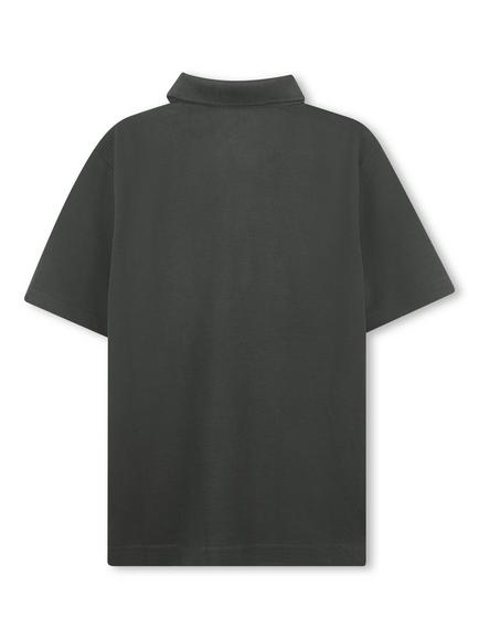 Timberland Kids' Cotton Pique Short Sleeved Polo Shirt, Green - view 2, Green