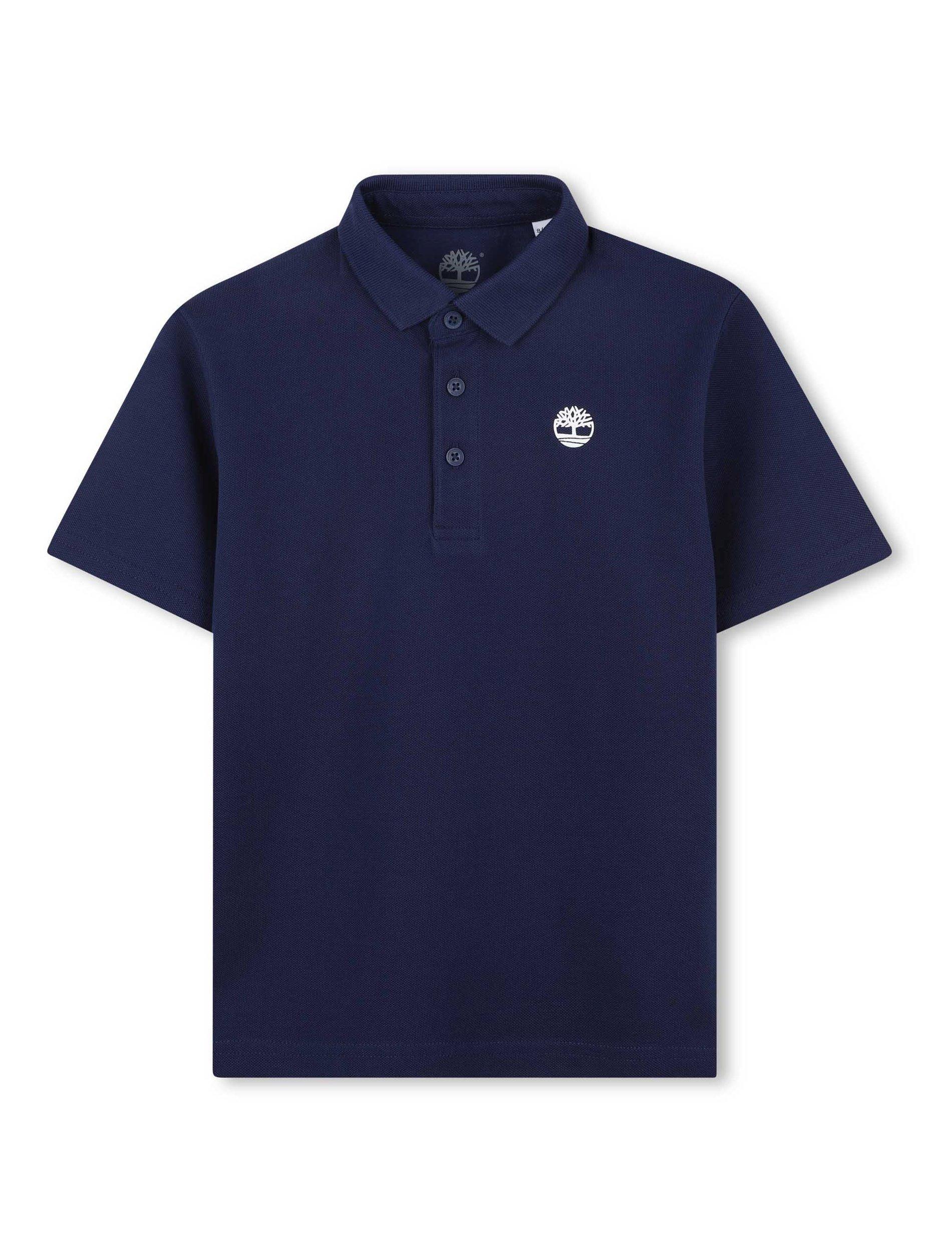 Product image 1 of 2, which shows Timberland Kids' Pique Cotton Polo Shirt, Medieval Blue, 5 years